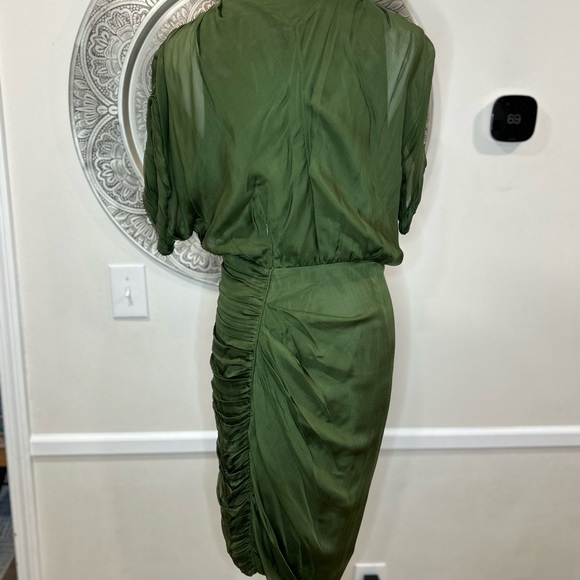 Catherine Malandrino olive green dress - Size 8 - Picture 3 of 13